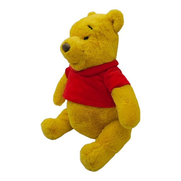 Disney Store Winnie The Pooh Plush 15" Stuffed Toy Soft Teddy Bear Red Shirt - Picture 4 of 12
